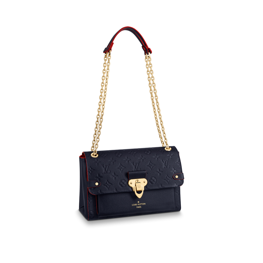 Louis Vuitton VAVIN PM Handbag Monogram Empreinte M52271 Navy/Red